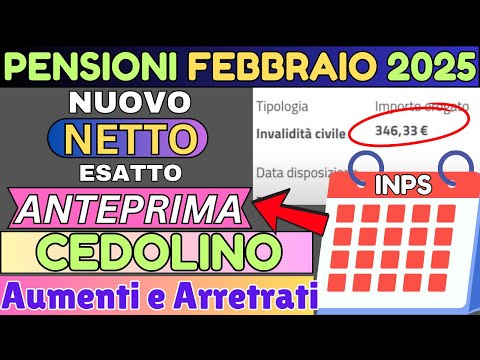 PENSIONI FEBBRAIO 2025 ⚡️ ECCO GLI IMPORTI IN ANTEPRIMA!🔎 NETTO RIVALUTATO + EXTRA PER GLI OVER 70!