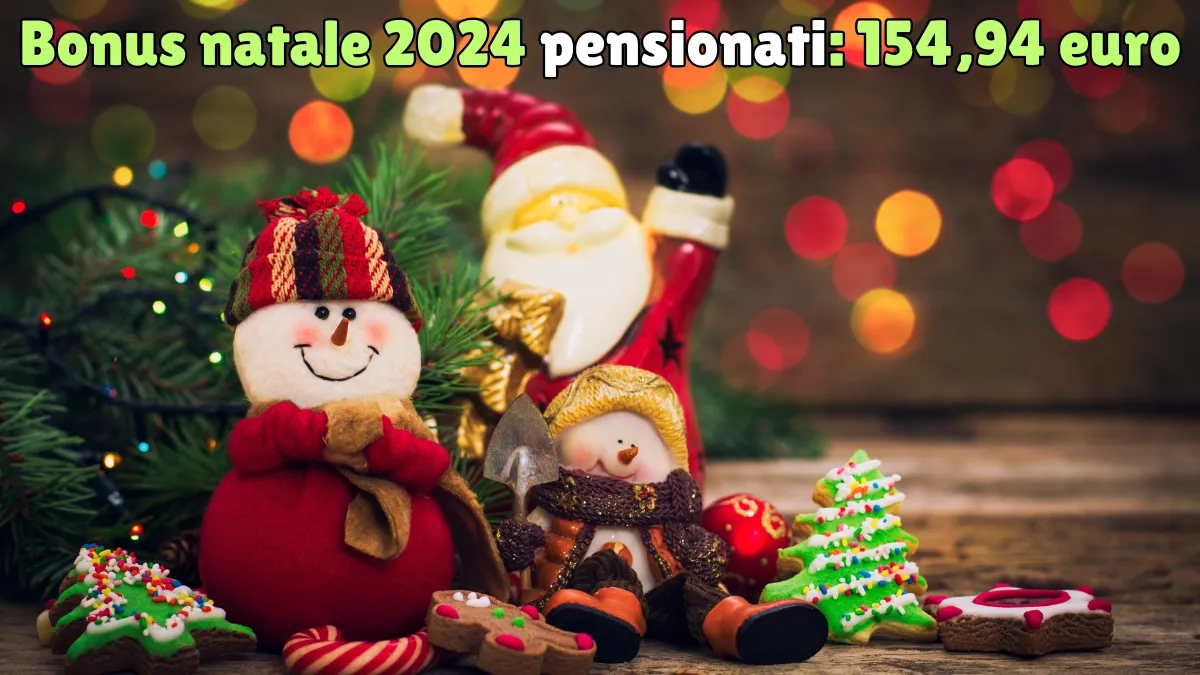 Bonus natale 2024 pensionati: 154,94 euro