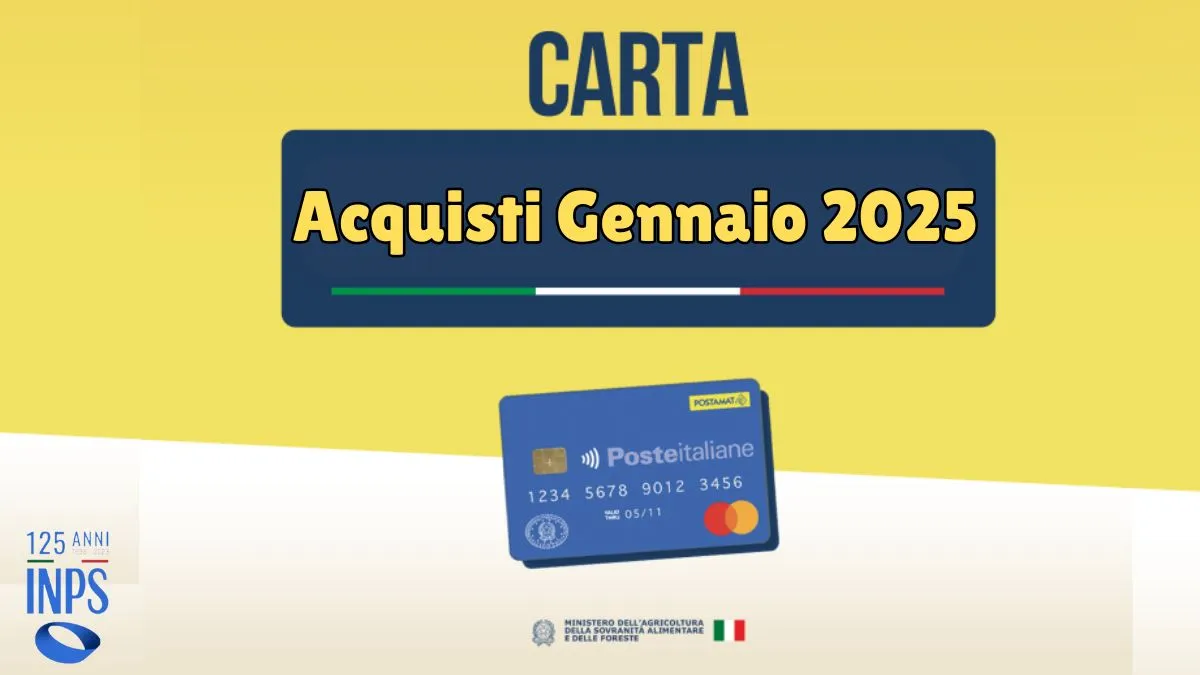 Pagamenti Carta Acquisti Gennaio 2025