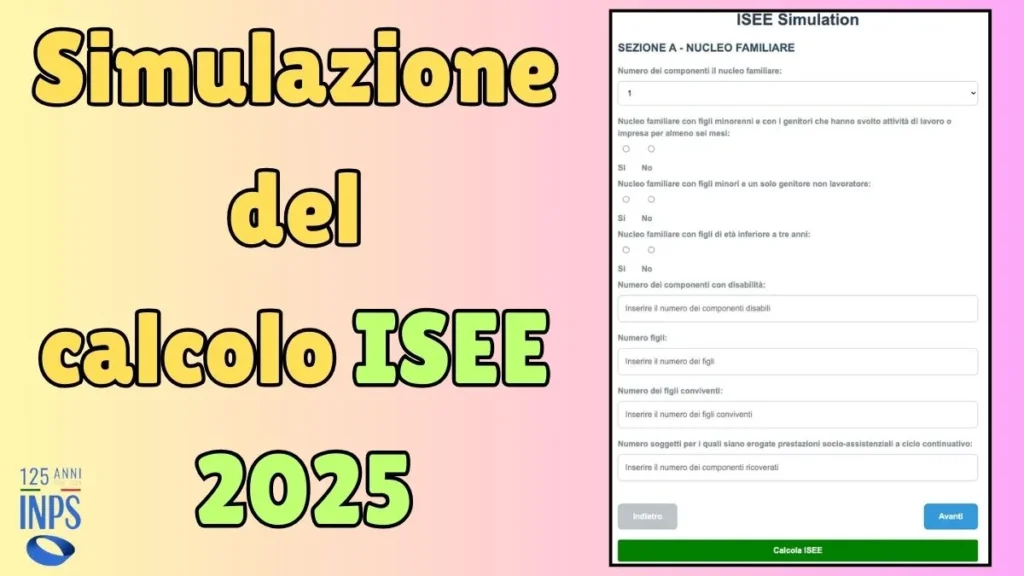 Simulazione del calcolo dell'ISEE 2025