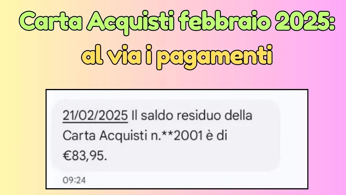 Carta Acquisti Febbraio 2025